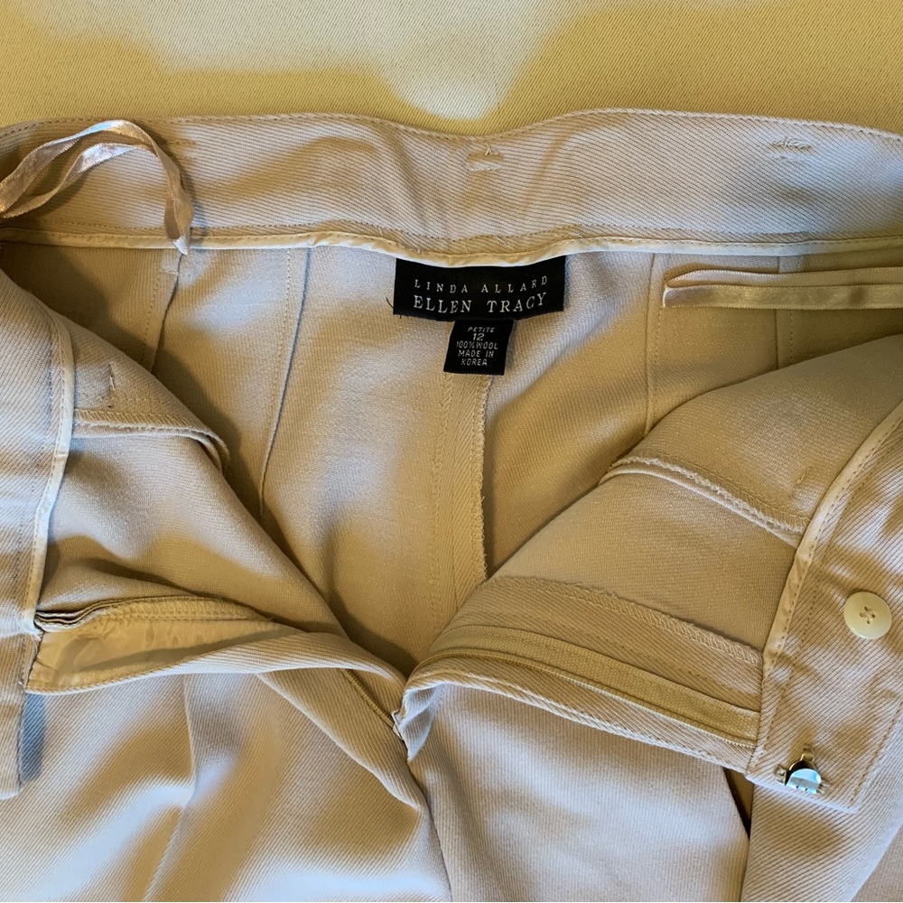 100% Wool Ellen Tracy Linda Allard Tan Women’s Pants